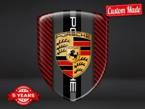 Porsche Doming Sticker Hochwertig Pro Anpassbar